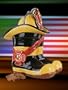 Fireman Boots & Hat Ceramic Cookie Jar