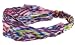 Capelli New York Abstract Blurred Ikat Print Fabric Retro Headwrap With Elastic Back Purple Combo