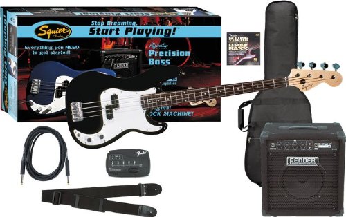 SquierÂ® Stop Dreaming, Start PlayingTM Set: Affinity P BassÂ® w/ Rumble 15 Amp, Metallic Blue