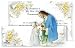 100 Tri-Fold First Communion Invitations in English (Made in Italy) with Envelopes - Girl