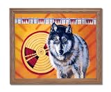 Native American Indian Tribal And Wolf # 1 Home Decor Wall Picture Oak Framed Art Print