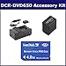 Sony DCR-DVD650 Camcorder Accessory Kit includes: SDNPFH100 Battery, SDM-109 Charger, SDMSPD4096 Memory Card