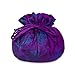 Drawstring Jewelry Pouch - Silk Jacquard (Violet)