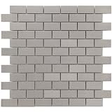 Vulcan Stainless Steel Subway 11 3/4 x 11 3/4 Inch Porcelain Wall Tile (10 Pcs/9.6 Sq. Ft. Per Case, Ships for )