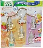 Air Wick 1 Scented Oil Warmer + 5 Refills (3 Island Paradise Fragrance + 2 Fruit Medley Fragrance)