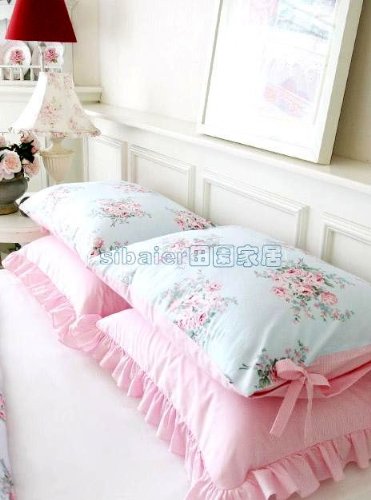 Shabby and Elegant Pink Gingham Ruffle Pillowcase Shabby and Elegant Pink Gingham Ruffle Pillowcase