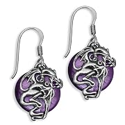 Warrior Dragon Earrings in Sterling Silver