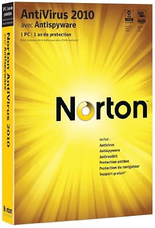Norton antivirus 2010 (1 poste, 1 an)