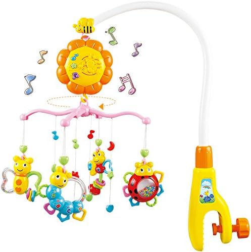 YoYoLuckman Musical Crib Dream Mobile Cartoon Insect