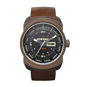Diesel - DZ4239 - Montre Homme - Quartz Analogique - Cadran Noir - Bracelet Cuir Marron