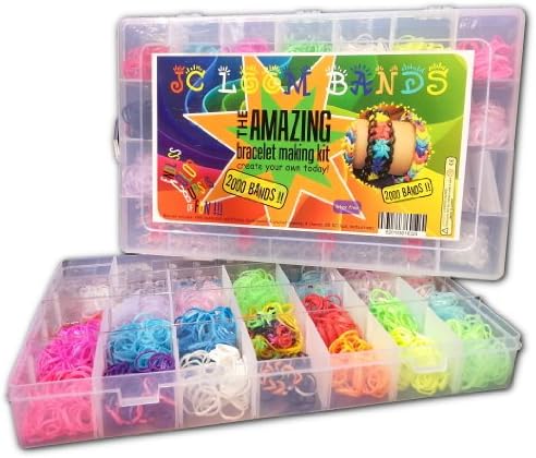 #1 Best! JC Loom Complete Starter Kit, with 39 Pin Adjustable Loom, 4 Hooks, 50 Connector Clips, Over 2000 Bands, 4 Charms, Instructions Inside, 100% Money Back Guarantee! Perfect Gift! Free Shipping!!
