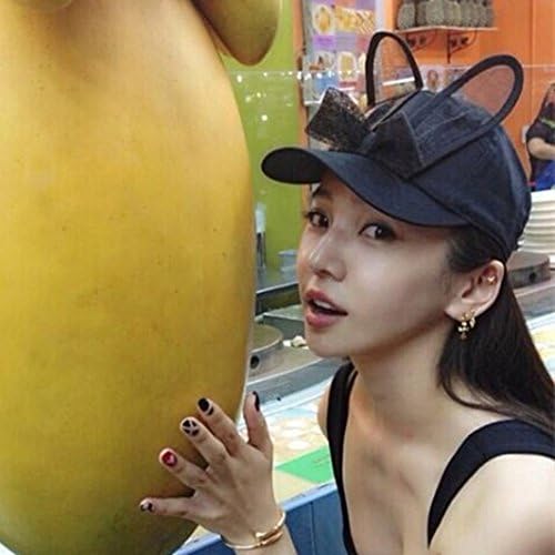 Life Star Cute Unisex Baseball Cap Korean Style Bowknot Lace Bunny Ears Hat (B)