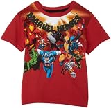 Kids Headquarters - Licensed apparel  Boys 2-7 Marvel Heroes T-Shirt,Red,5