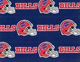 Cotton NFL Buffalo Bills Football Cotton Fabric Print By the Yard