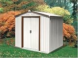DuraMax Model 50831 6x4 Riverton Metal Shed, brown trim