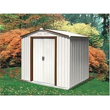 DuraMax Model 50831 6x4 Riverton Metal Shed, brown trim
