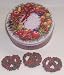Scott's Cakes 1 lb. Dark Chocolate Covered Pretzel with Christmas Jimmies & Chocolate Chips in a Wreath Tin Reviews