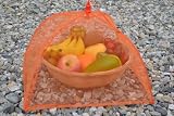 Cloche alimentaire EMA - Système parapluie - Tulle élastane orange