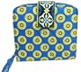 Vera Bradley Mini Zip Wallet In Riviera Blue