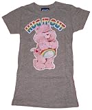 Care Bears Hug It Out Gray Junk Food Juniors Babydoll Soft T-Shirt Tee