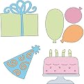 Cuttlebug Diecut Tool Kit - Birthday (2x2")