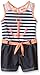 Little Lass Girls' Romper Nautical