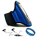 Blue SumacLife Moisture Resistant Neoprene Hardcore Workout Armband for Motorola i867 / Motorola Dro