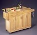 Kitchen & Housewares : Wood Top Natural Kitchen Cart with Breakfast Bar