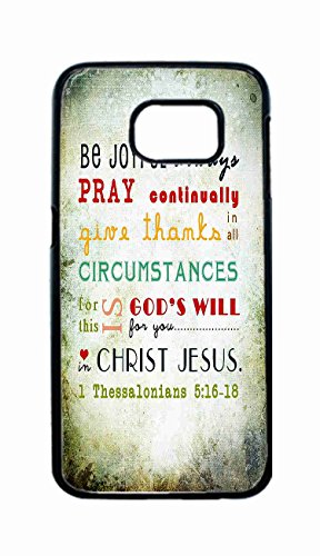 BlackKey Always be joyful never stop praying Snap-on Hard Back Case Cover Shell for Samsung Galaxy S6 -1534