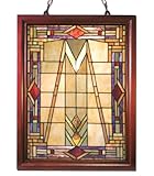 IMAGE OF Tiffany-style Mission Glass Window Panel