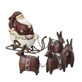 Simple Joys Santa in Sleigh with Reindeer Set of 5