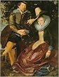 Artist Peter Paul Rubens Poster Print of Painting Self-Portrait with Isabella Brant
