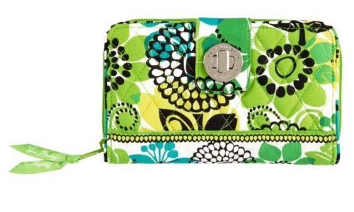 Product Name: Vera Bradley Turn Lock Wallet in Lime's Up
