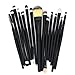 KissU 15pcs Makeup Brush Set tools Make-up Toiletry Kit Wool Make Up Brush Set (Black)
