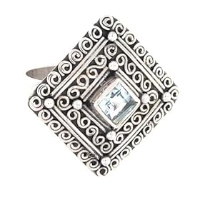 Blue Topaz Ring set in .925 Sterling Silver Size 7 by Element Jewelry & Accessories
