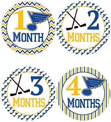 St. Louis Blues Themed Baby Milestone Stickers - Hockey Baby Belly Stickers