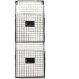 Pewter Metal Wall Double File Holder