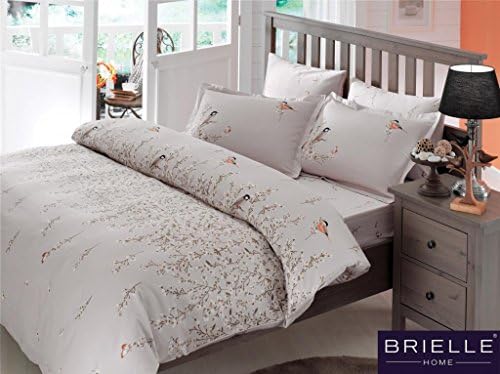 Brielle Bamboo Eden Grey Duvet Cover Set, Comes in a Giftable Box, King