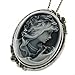 Soulbreezecollection Light Gray Cameo Pendant Necklace Charm Fashion Jewelry for Women