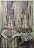 Meadow Morning - Patterns for Single or Double Curtains, Coordinating Table Quilt and Table Skirt