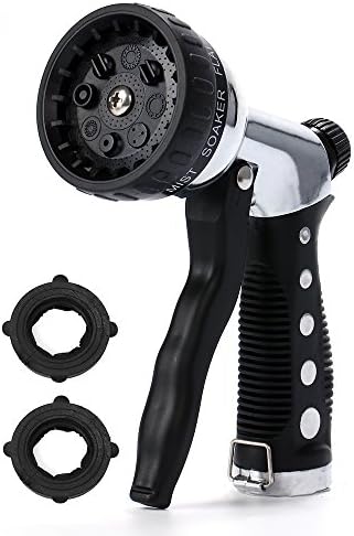 Garden Hose Nozzle Heavy Duty 8 Pattern Car Wash High Pressure Water Nozzle