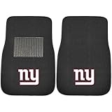 FANMATS 10741 NFL New York Giants 2-Piece Embroidered Car Mat