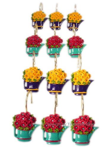 12 Flower Bouquet Floral Rings Hooks