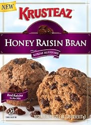 Krusteaz Honey Raisin Bran Muffin Mix, 18.25-Ounce Boxes (Pack of 12)