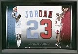 Michael Jordan Chicago Bulls and North Carolina Tar Heels Framed Autographed 23x33 Number Piece