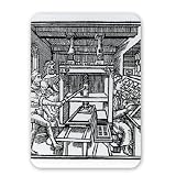 Printing press (woodcut) by German School - Mouse Mat Art247 Highest Quality Natural Rubber Mouse Mats - Mouse Mat