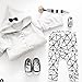 CANIS Baby Boy Soft Cotton long Sleeve Shirt Geometry Pants Newborn Outfit Clothes