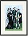 Black Framed/Matted Print 17x23, Mary of Scotland, Douglas Duke of Angus, and Edward VI, 14th Century
