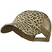 Low Profile Canvas Leopard Printed Mesh Cap