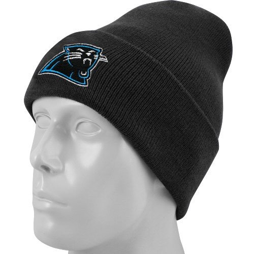 NFL Men's End Zone Cuffed Knit Hat - K010Z (Carolina Panthers, One Size Fits All)